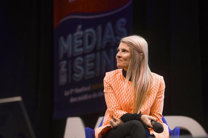 Agnès Vahramian lors de la 7e édition de Médias en Seine, festival international des médias de demain, à la Maison de la Radio, à Paris, le 15 janvier 2025.