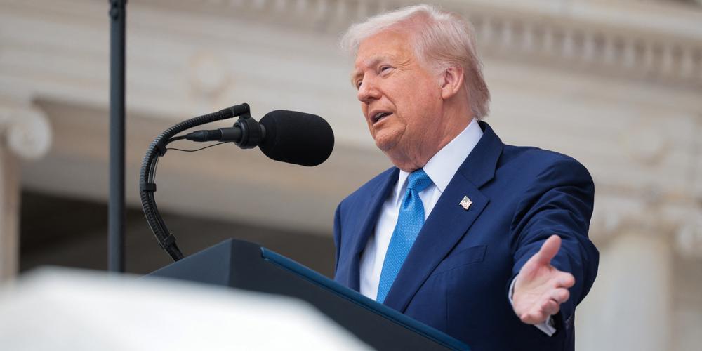 Donald Trump, le 26 mai 2025 à Arlington (Virginie), aux Etats-Unis. - KAYLA BARTKOWSKI/GETTY IMAGES VIA AFP