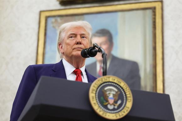 Le président américain lors d’un échange avec les journalistes présents à la Maison Blanche, à Washington DC, le 28 mai 2025.