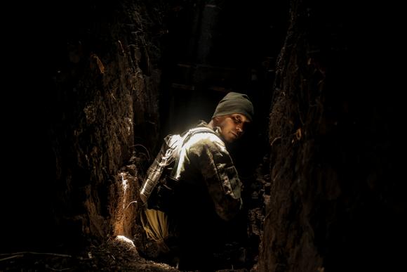 En una trinchera en la línea del frente cerca de Chassiv Yar, óblast de Donetsk, Ucrania, 27 de mayo de 2025.