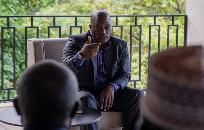 L’ancien président de la République démocratique du Congo, Joseph Kabila, lors d’une rencontre avec des représentants religieux, à Goma, le 29 mai 2025. 