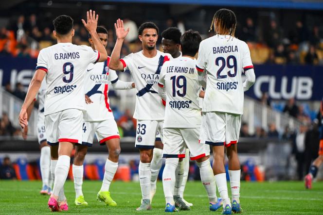 مباراة دوري الدرجة الأولى بين مونبلييه وباريس سان جيرمان في ملعب موسون، مونبلييه، بتاريخ 10 مايو 2025.