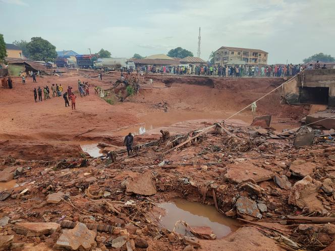 Une zone dévastée par des inondations à Mokwa, au Nigeria, le 30 mai 2025.