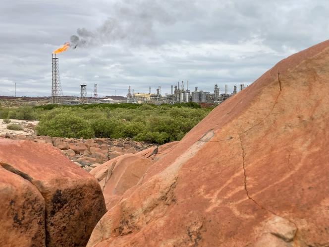 Le mégacomplexe gazier North West Shelf, à Murujuga (Australie), le 28 mai 2025.