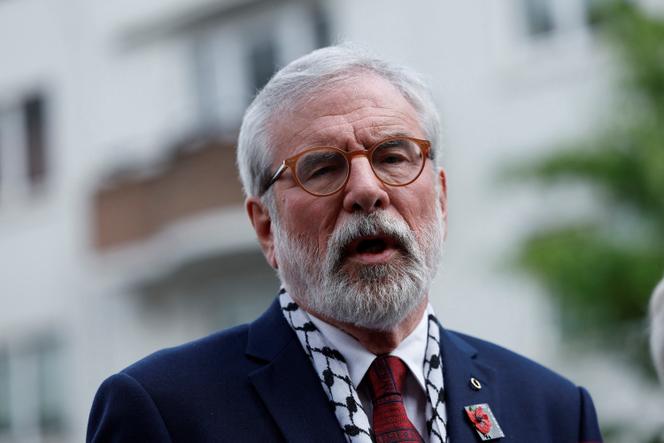 L’ancien dirigeant du parti irlandais proréunification Sinn Fein, Gerry Adams, à Dublin, le 30 mai 2025.