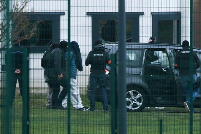 Intervention des forces de l’ordre, après une attaque au couteau, à la prison de Condé-sur-Sarthe, (Orne) le 5 mars 2019.