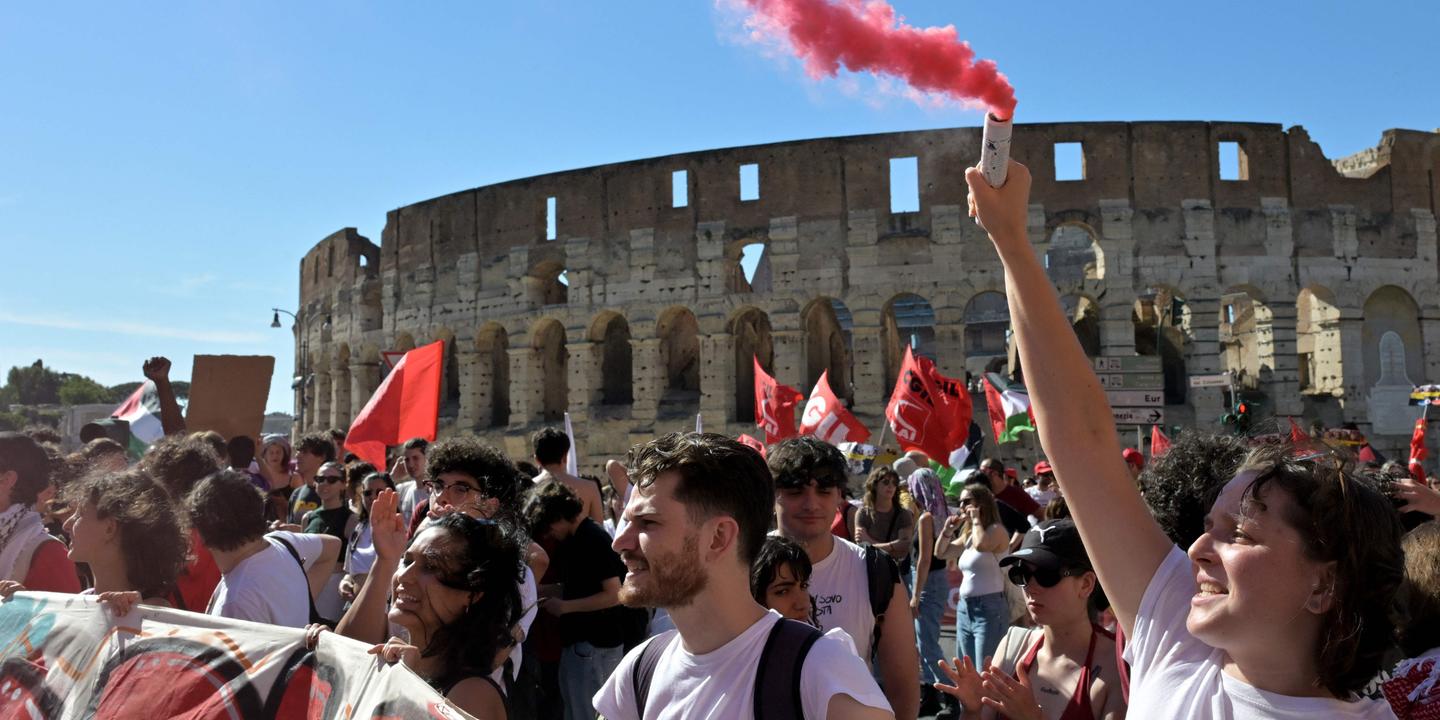 A Rome, des milliers de personnes manifestent contre la loi sur la sécurité du gouvernement ultraconservateur de Giorgia Meloni