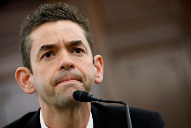 Jared Isaacman lors de son audition devant le comité sénatorial dédié au commerce, aux sciences et au transport, à Washington D.C (États-Unis), le 9 avril 2025.
