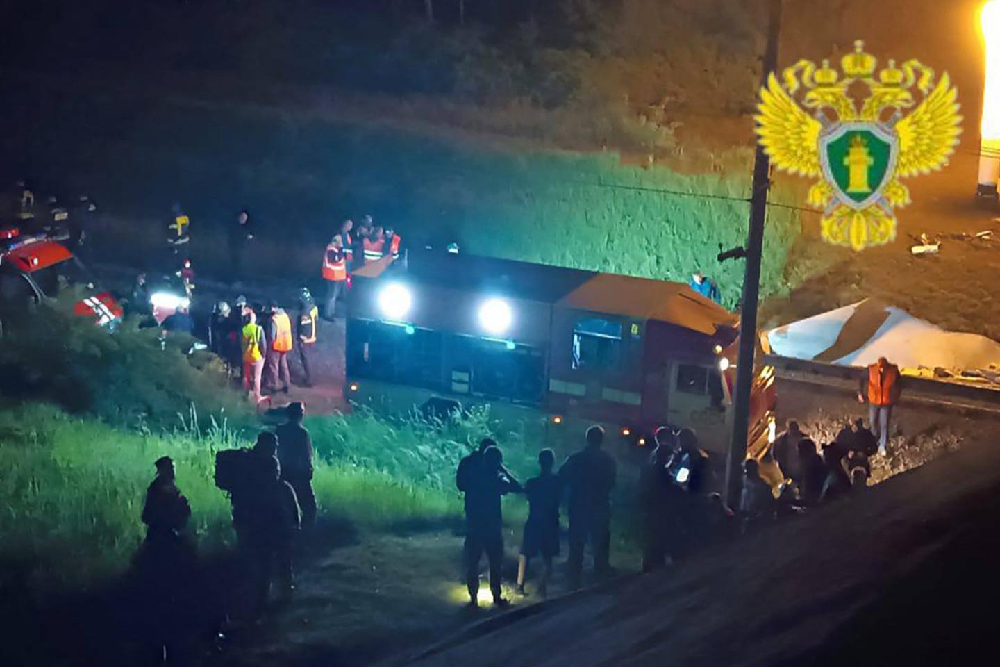 At least 7 dead after Russian bridge collapses onto railway