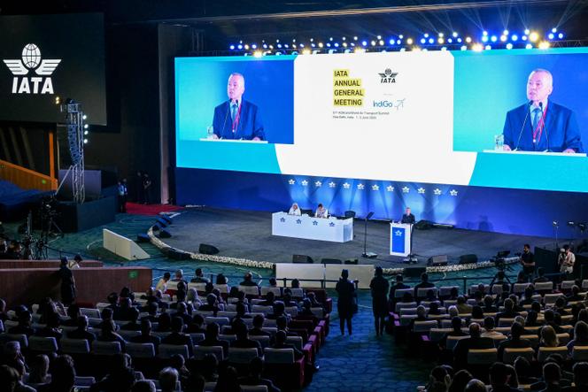Willie Walsh, directeur général de l’Association du transport aérien international (IATA), lors de l’assemblée générale annuelle de l’IATA et du Sommet mondial du transport aérien (WATS) à New Delhi, le 2 juin 2025.