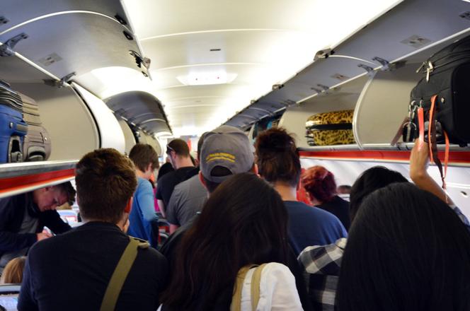 Doté d’une remarquable ouïe sélective, l’optidébarqueur perçoit le changement de régime moteur annonçant la descente d’un avion, mais n’entend pas les messages invitant à rester assis.