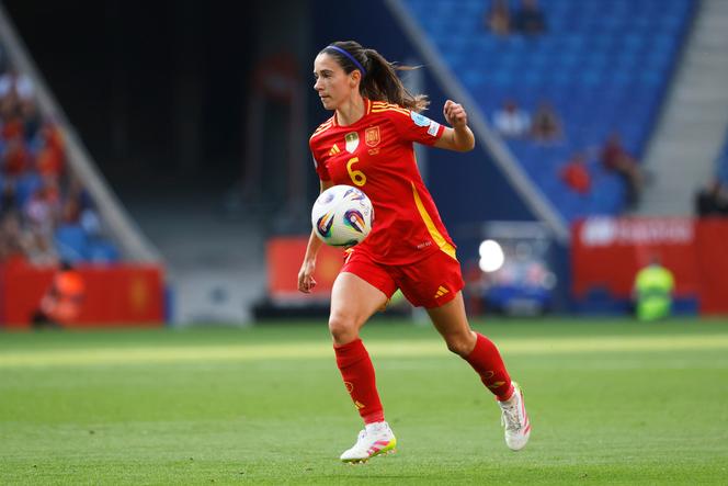 La joueuse espagnole Aitana Bonmati lors d’un match de Ligue des nations entre l’Espagne et l’Angleterre, le 3 juin 2025 à Barcelone (Espagne).