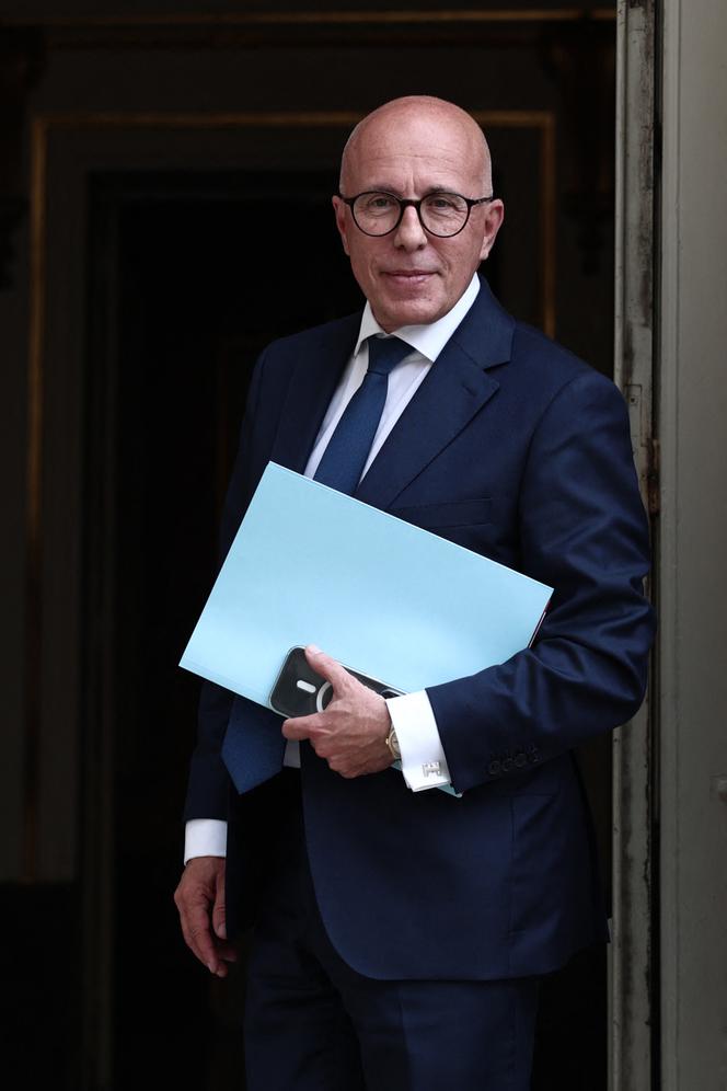 Eric Ciotti, président de l’Union des droites pour la République, à Matignon, à Paris, le 28 mai 2025.