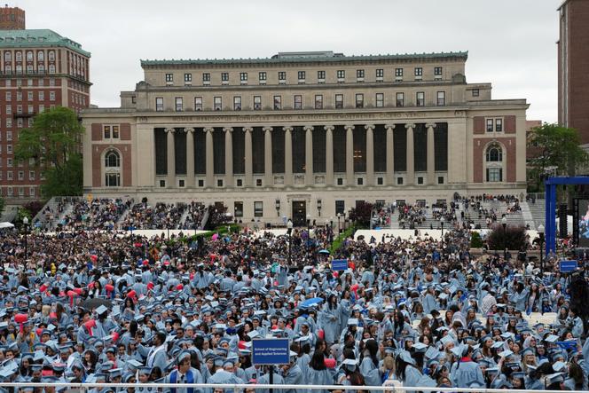 Lors de la cérémonie de remise des diplômes à l’université Columbia, à New York, le 21 mai 2025.