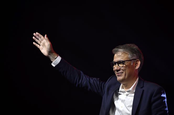 Olivier Faure, lors du 2e Congrès national des Jeunes socialistes à Nancy, 18 mai 2025.
