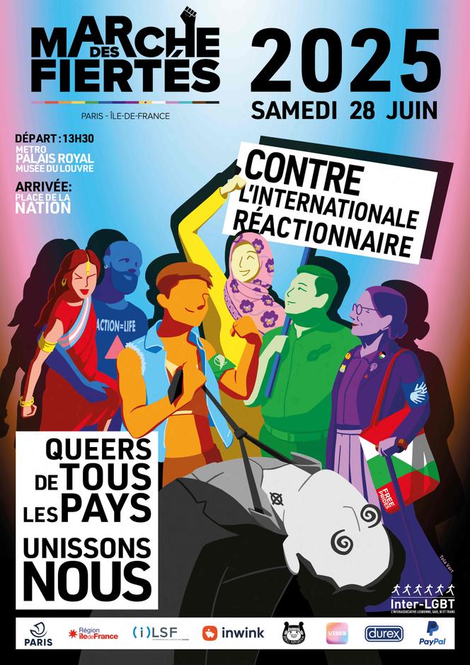 L’affiche de la marche des fiertés, qui aura lieu le 28 juin 2025.
