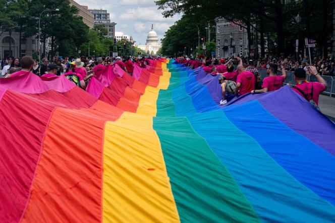 A la WorldPride, devant le Capitole, à Washington, le 7 juin 2025.