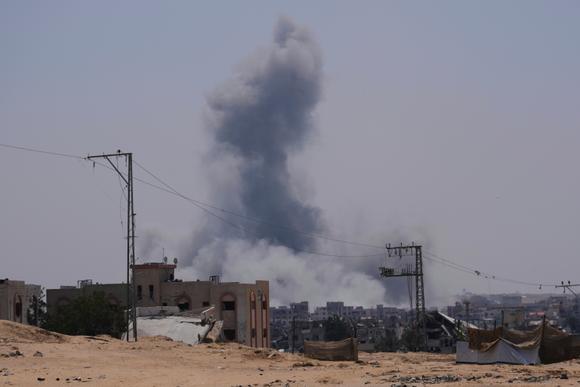 Following an Israeli bombardment of Khan Younis, in the Gaza Strip, on June 8, 2025.