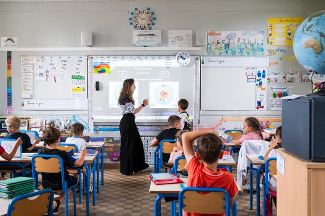 Dans la classe de CP-CE1 de l’école de Billancelles (Eure-et-Loir), le 2 juin 2025.