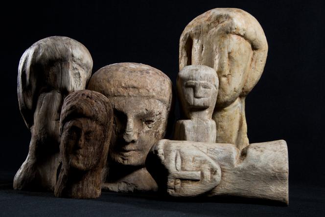Bustes votifs, bois, datant du 1ᵉʳ siècle av. J.-C. au 1ᵉʳ siècle ap. J.-C. Exposés au musée Bargoin, Clermont Auvergne Métropole.