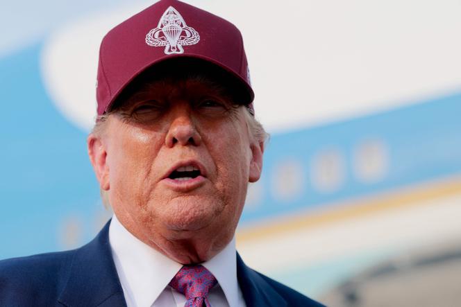 Le président américain Donald Trump le 10 juin 2025 à la base interarmées d’Andrews, dans le Maryland.