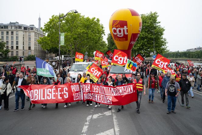 Lors d’une manifestation contre la réforme des retraites, à Paris, le 5 juin 2025.