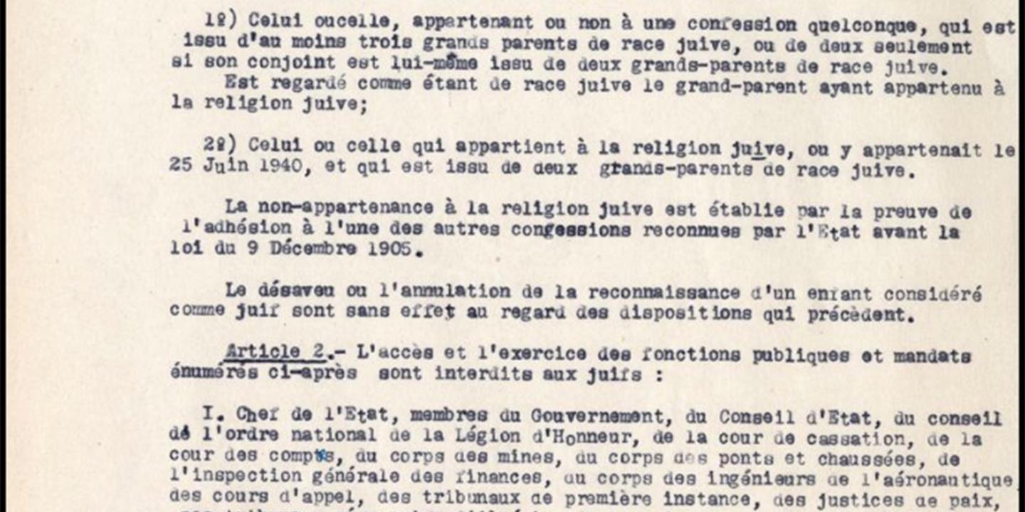  Contrairement à ce que soutient Eric Zemmour, Vichy a aussi ciblé les Français juifs 