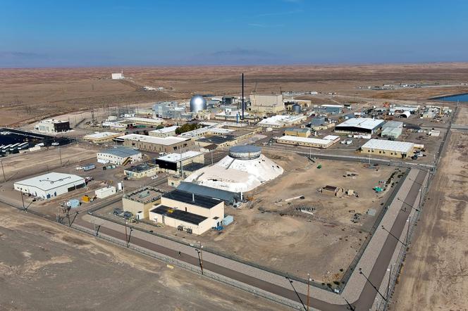 Vue aérienne du complexe des matériaux et combustibles du Laboratoire national de l’Idaho, dans le nord-ouest des Etats-Unis, le 22 mars 2023.