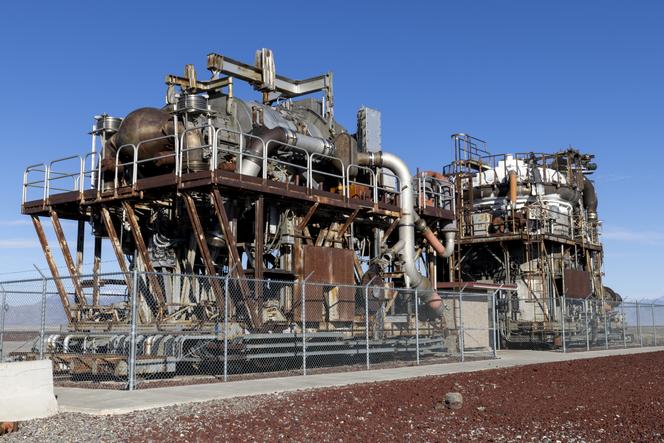 Moteurs à réaction atomiques construits dans les années 1950, au Musée atomique du réacteur surgénérateur expérimental I (EBR-I), rattaché au Laboratoire national de l’Idaho, à Scoville, le 14 novembre 2023.