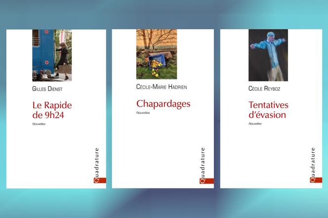 Trois recueils, signés d’auteurs français, de Quadrature.