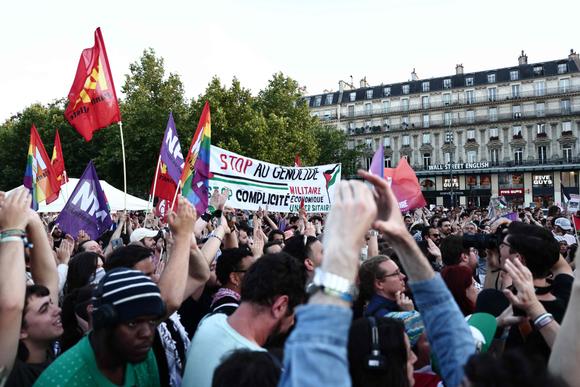 Sur la place de la République, à Paris, le 12 juin 2025.