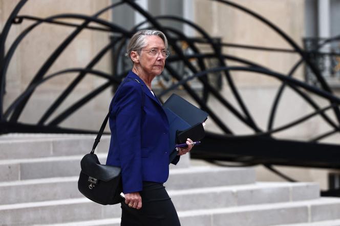 La ministre de l’éducation nationale, Elisabeth Borne, au sortir de l’Elysée, le 12 juin 2025.
