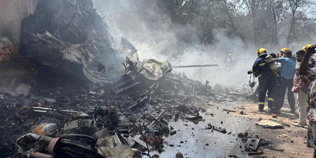 London-bound Air India plane crashes with 242 on board