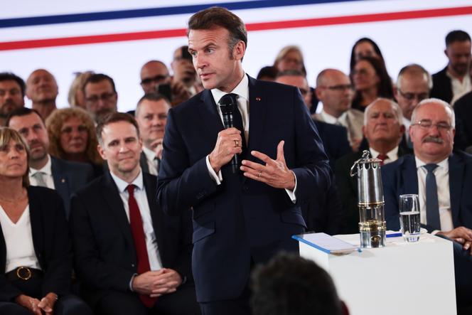 Emmanuel Macron lors de son déplacement à Douai (Nord), le 3 juin 2025.