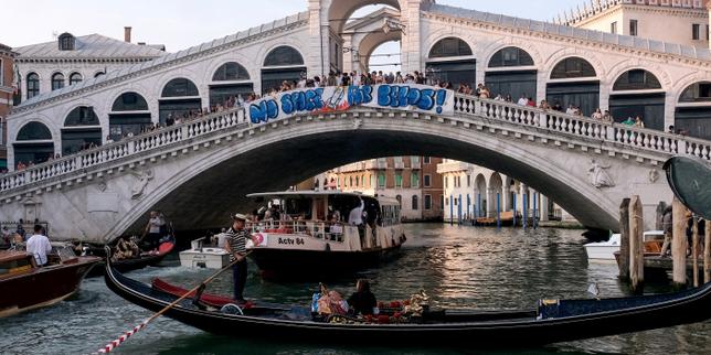 Venice locals protest three-day Jeff Bezos wedding extravaganza