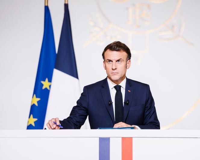 Emmanuel Macron, lors d’une conférence de presse à l’Elysée, à Paris, le 13 juin 2025.