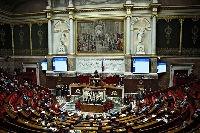 Un vote à l’Assemblée nationale, à Paris, en février 2025.