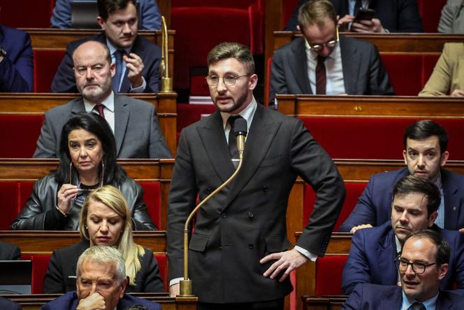 Maxime Amblard, à la tribune de l’Assemblée nationale le 18 février 2025.