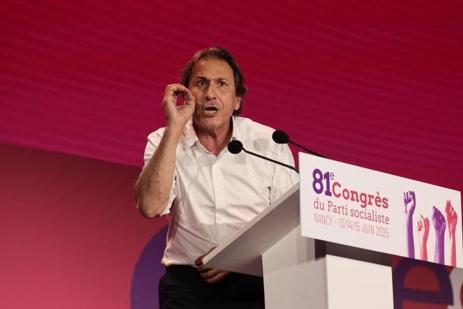 Jérôme Guedj lors du 81eme congrès du Parti Socialiste, Nancy (Lorraine) le 14 juin 2025. 