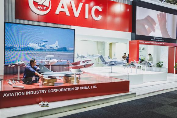 Le stand Aviation Corporate of Chine, au Bourget, le 14 juin 2025.