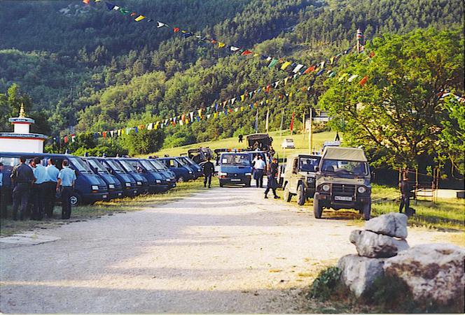 Lors de l’intervention de police sur le domaine, en mai 1997. 