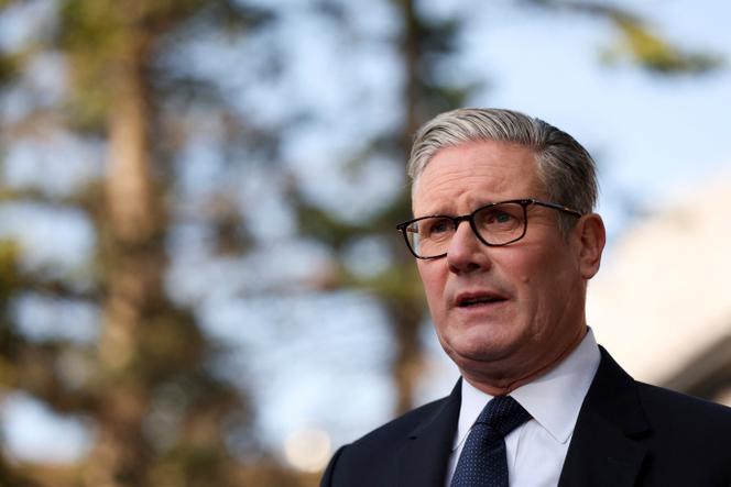 Le premier ministre britannique, Keir Starmer, lors d’une conférence de presse, au sommet du G7, à Kananaskis (Alberta), le 16 juin 2025.