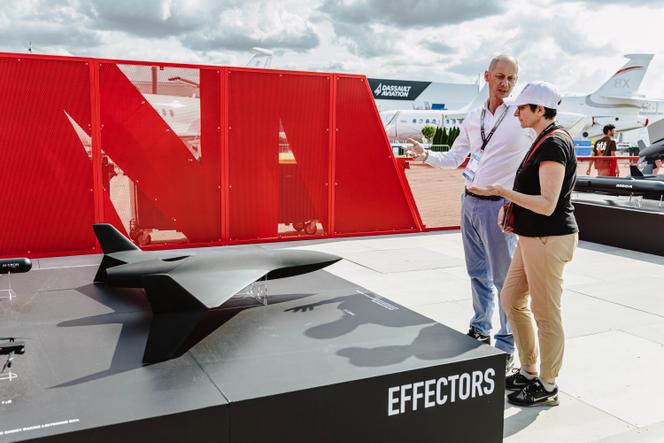 Un nouveau drone en présentation au salon du Bourget, le 14 juin 2025. 