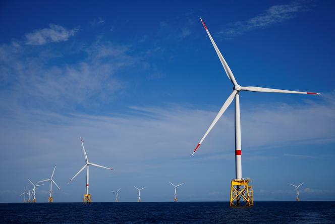 Parc éolien offshore de Saint-Brieuc près de Saint-Quay-Portrieux (Côtes-d’Armor), le 22 octobre 2024.
