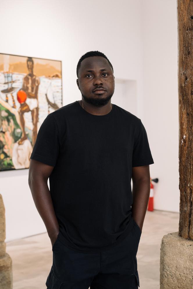 Gideon Appah à la Gallery 1957, à Paris, en juin 2025.