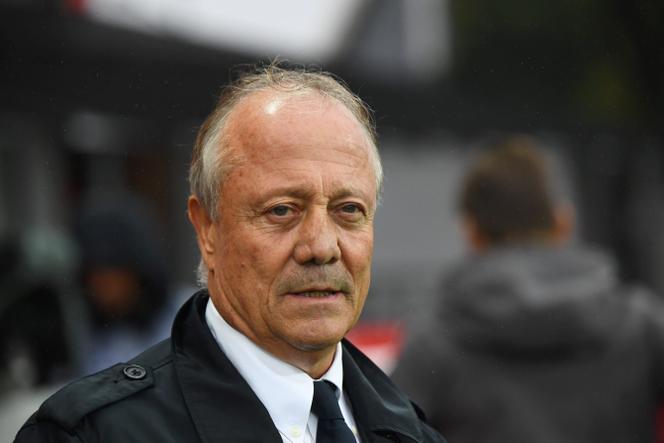 Bernard Lacombe, lors d’un match opposant le Stade brestois à l’Olympique lyonnais, au stade Francis-Le-Blé de Brest, le 25 septembre 2019.