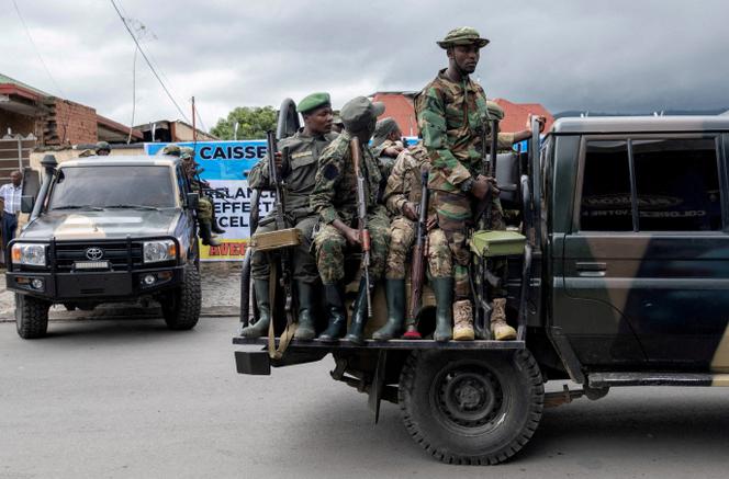 Des membres du groupe rebelle M23, à Goma (République démocratique du Congo), le 7 avril 2025.