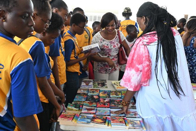 Au Salon international du livre d’Abidjan, le 13 mai 2023.