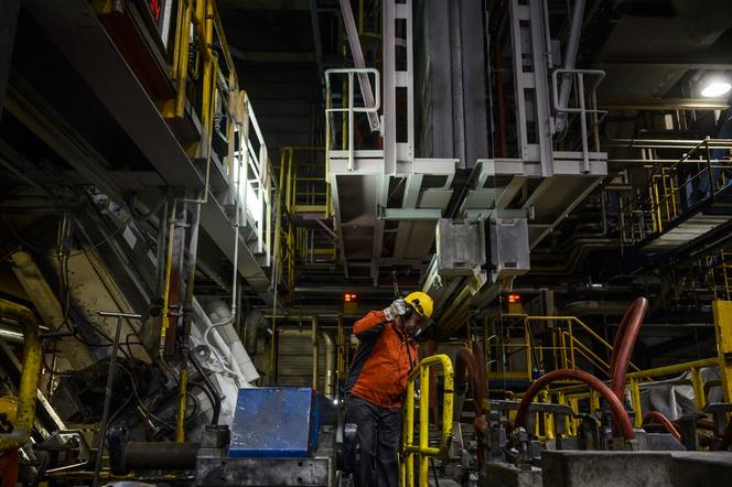 Dans l’aciérie d’ArcelorMittal à Eisenhuettenstadt, en Allemagne, le 25 avril 2019.