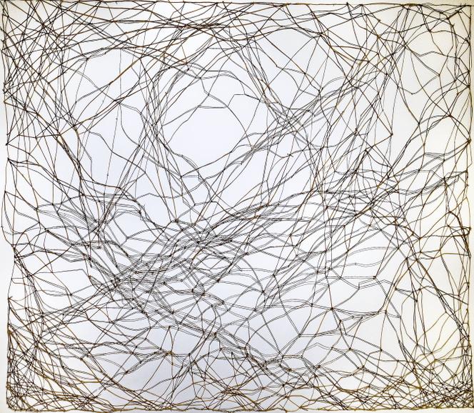 Marinette Cueco : « Grands entrelacs de jonc capité », 1985/1986.